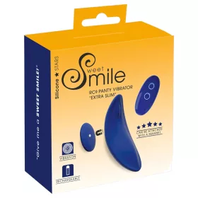   Smile - extra vékony, távirányítós bugyi vibrátor (kék)