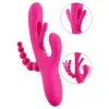 SMILE - tripla karos, nyelves vibrátor (pink)