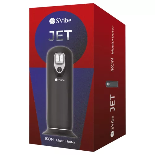 Snail Vibe Jet - lökő maszturbátor melegítő funkcióval (fekete)