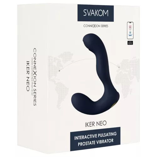 Svakom Iker Neo - interaktív, pulzáló anál vibrátor (kék)