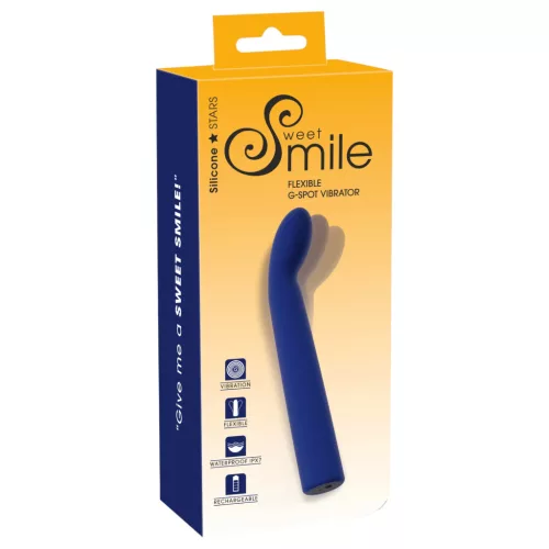Smile - hajlítótt G-pont vibrátor (kék)