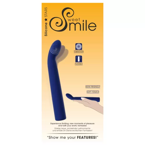 Smile - hajlítótt G-pont vibrátor (kék)