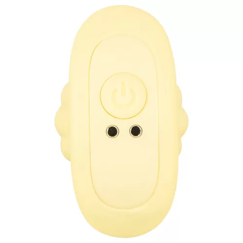 Cuties Mini - bordázott vibrációs anál plug (sárga)