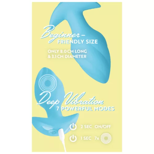 Cuties Mini - vibrációs anál plug (kék)