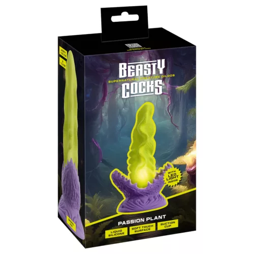 Beasty Cocks Passionate Plant - golgotavirág dildó világítással (zöld)