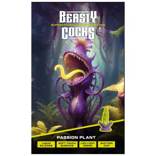 Beasty Cocks Passionate Plant - golgotavirág dildó világítással (zöld)