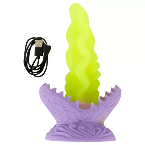 Beasty Cocks Passionate Plant - golgotavirág dildó világítással (zöld)