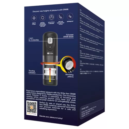 Snail Vibe Ikon Spark - automata maszturbátor (fekete)