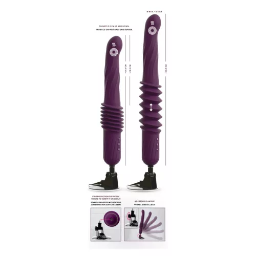 You2Toys - távirányítós melegítős lökő vibrátor (lila)