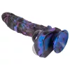 Beasty Cocks Firefly Fantasies - melegítős lökő fantázia vibrátor (kék) - 23,4 cm