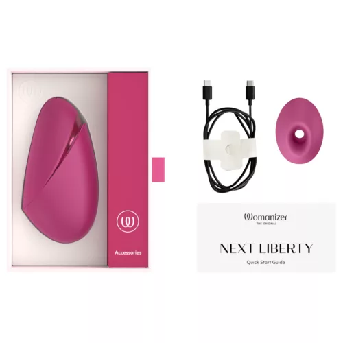 Womanizer Next Liberty - léghullámos csiklóizgató (rózsaszín)
