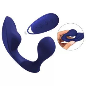 SMILE - távirányítós anál- és bugyi vibrátor (kék)