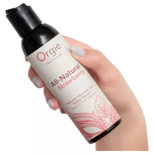 Orgie All Natural - vízbázisú síkosító gél - eper (150ml)