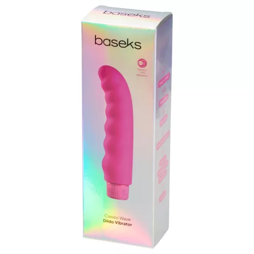 Baseks - hullámos vibrátor (rózsaszín) - 16 cm