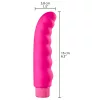 Baseks - hullámos vibrátor (rózsaszín) - 16 cm