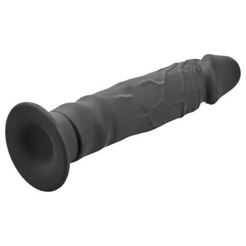 Baseks Slimline - tapadókorongos anál dildó (fekete)