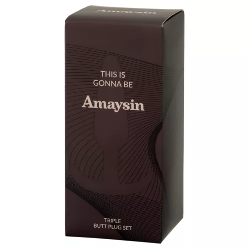 Amaysin - szilikon anál plug szett (fekete és zöld) - 3 db