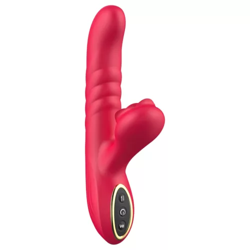 Sweet Play - 2in1 lökő és csiklóizgató vibrátor (pink)