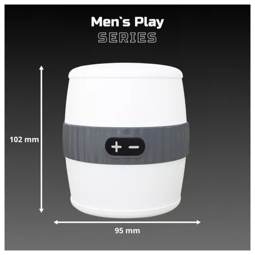 Men's Play - diszkrét vibrációs maszturbátor (fehér)