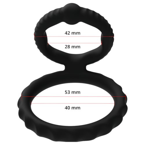 Men's Play - pénisz- és heregyűrű (fekete)