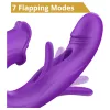 Erospace Sweet Play - nyelves csiklóizgató és bólogató G-pont vibrátor (lila)