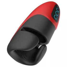 Lena - rezgő-szorító maszturbátor (piros)