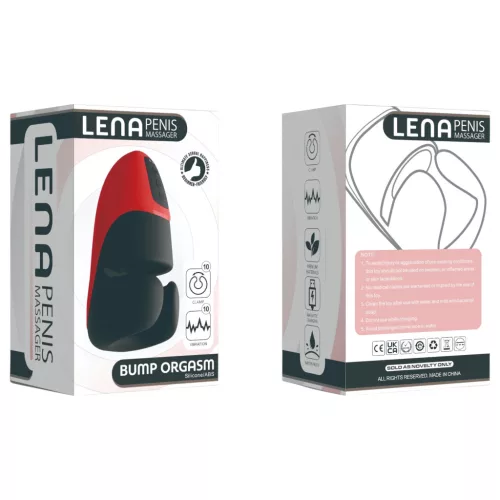 Lena - rezgő-szorító maszturbátor (piros)