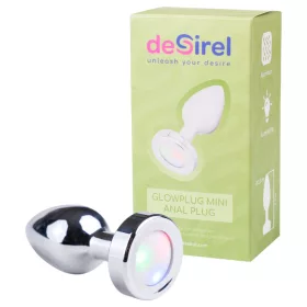 Desirel GlowPlug - világító anál plug - kicsi (ezüst)