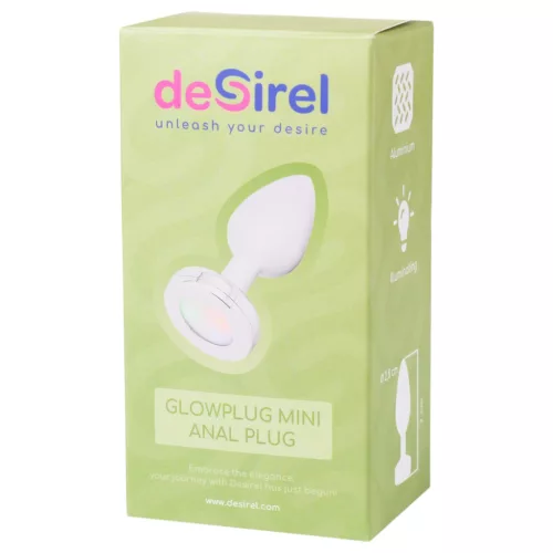 Desirel GlowPlug - világító anál plug - kicsi (ezüst)
