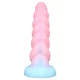 OgazR - világító unikornis dildó - 22cm (szivárvány)