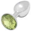 / Sunfo - fém anál plug lime kővel (ezüst)