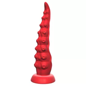  Monster Fuck - Tapadókorongos polipkar vibrátor távirányítóval (piros)