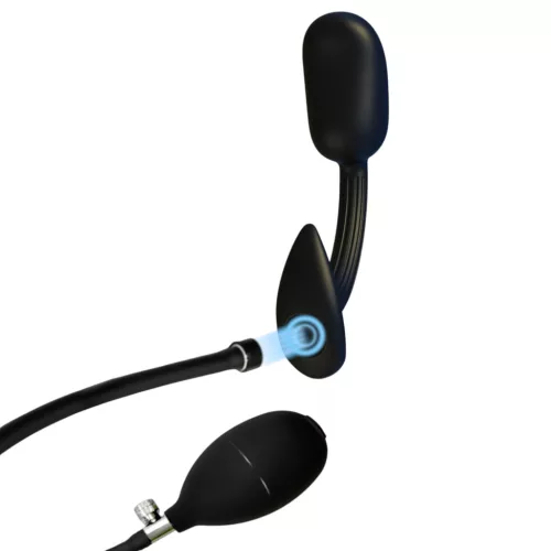 Kangvo - mágneses prosztata masszírozó anál plug görgőgolyóval (fekete)