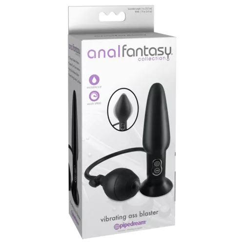 Pipedream - Anal Fantasy - pumpálható vibrációs anál plug (fekete)