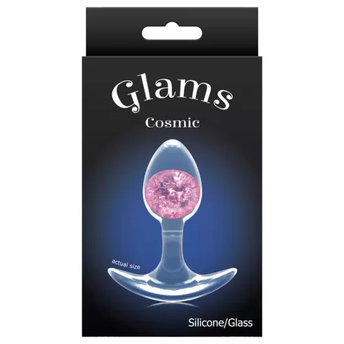 NS Novelties - átlászó butt plug - S (pink)