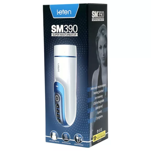 Leten SM390 - nyögő, melegítő maszturbátor (fehér)