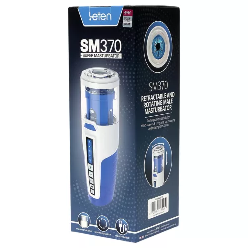 Leten SM370 - nyögő, forgó maszturbátor (fehér)