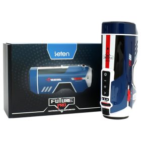   Leten SM Future Pro - hálózati lökő, nyögő, szorító, melegítő maszturbátor (kék)