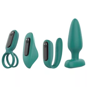   Sex HD 4 részes, akkus, távirányítós vibrátorszett – zöld