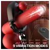 Sex HD - állítható vibrációs péniszgyűrű távirányítóval (fekete)