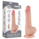 Lovetoy Sliding-Skin - herés kétrétegű dildó - 20 cm (natúr)