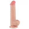 Lovetoy Sliding-Skin - herés kétrétegű dildó - 20,8 cm (natúr)