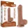 Lovetoy Sliding-Skin - herés kétrétegű dildó - 18,3 cm (natúr)