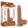Lovetoy Sliding-Skin - herés kétrétegű dildó - 19,5 cm (sötét natúr)