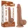 Lovetoy Sliding-Skin - herés kétrétegű dildó - 20,8 cm (sötét natúr)