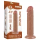 Lovetoy Sliding-Skin - tapadókorongos kétrétegű dildó - 20 cm (natúr)
