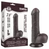 Lovetoy Sliding-Skin - herés kétrétegű dildó - 18,3 cm (barna)