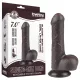 Lovetoy Sliding-Skin - herés kétrétegű dildó - 18,3 cm (barna)