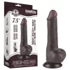 Lovetoy Sliding-Skin - herés kétrétegű dildó - 19,5 cm (barna)