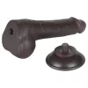 Lovetoy Sliding-Skin - herés kétrétegű dildó - 19,5 cm (barna)